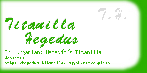 titanilla hegedus business card